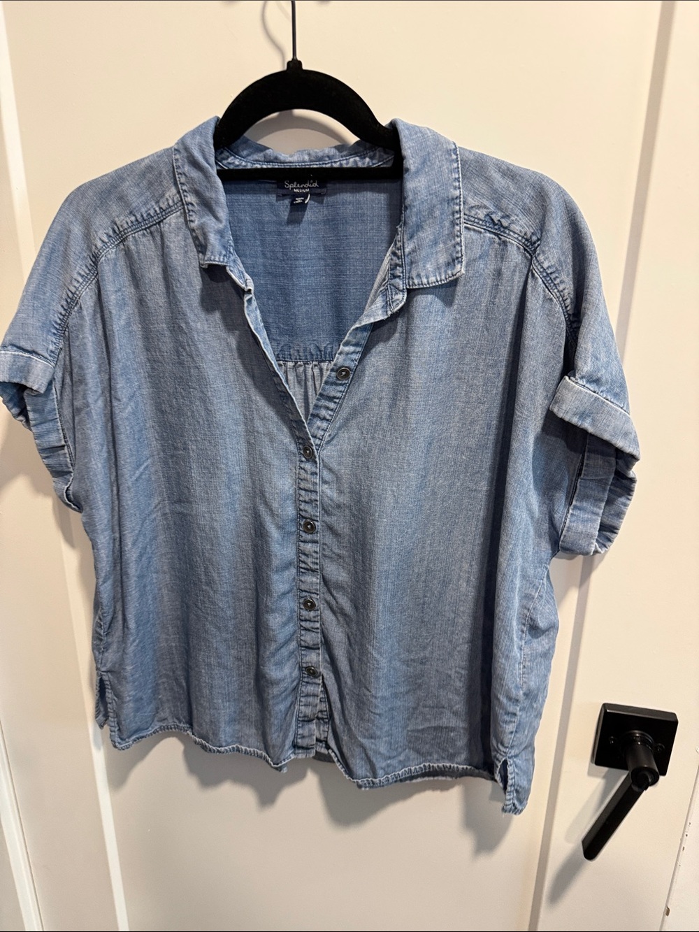 Splendid Light Blue Denim Chambray Shirt Size Medium